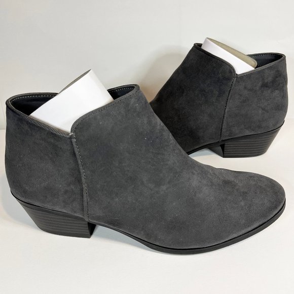 Style & Co Charcoal Wileyy Ankle Booties - 8 Wide - Picture 1 of 6